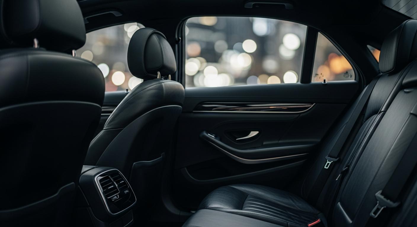 Intérieur cuir d'une berline de prestige